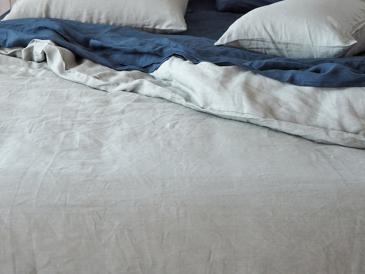 Sage 100% French Linen Duvet Set