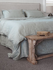 Sage 100% French Linen Duvet Set